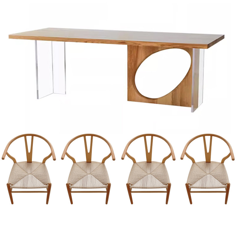 Ensemble de salle à manger rectangulaire, H 29,52 po x L 78,74 po x l 31,49 po