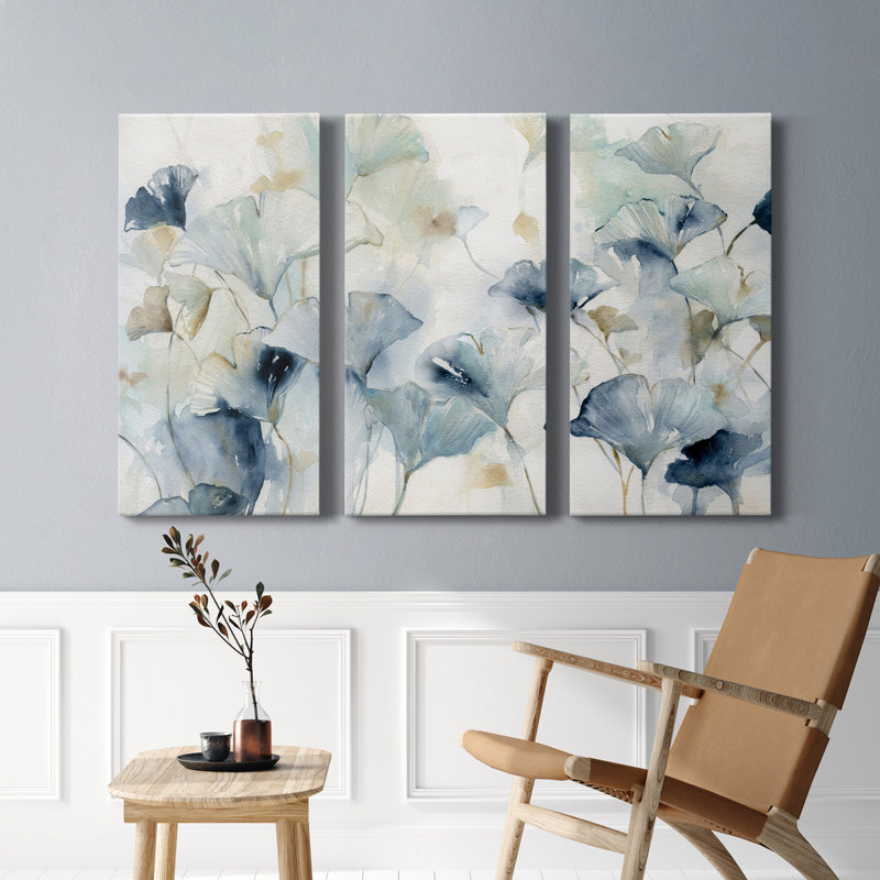 Glorious Ginkgo - Ensemble de 3 toiles tendues, H 60 po x l 120 po x P 1 po