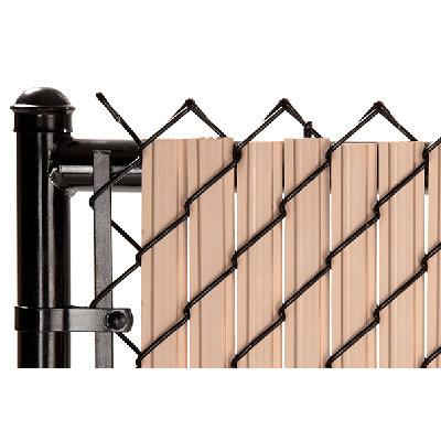 Proudly Made in The USA! - SoliTube Slat Privacy Inserts for Chain-Link Fence, Double-Wall Vertical Bottom-Locking Slats with Wings (5ft, Beige)