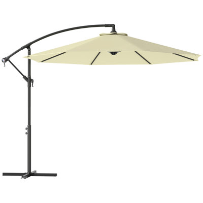 10' Deluxe Patio Umbrella, Outdoor Market Parasol, Beige