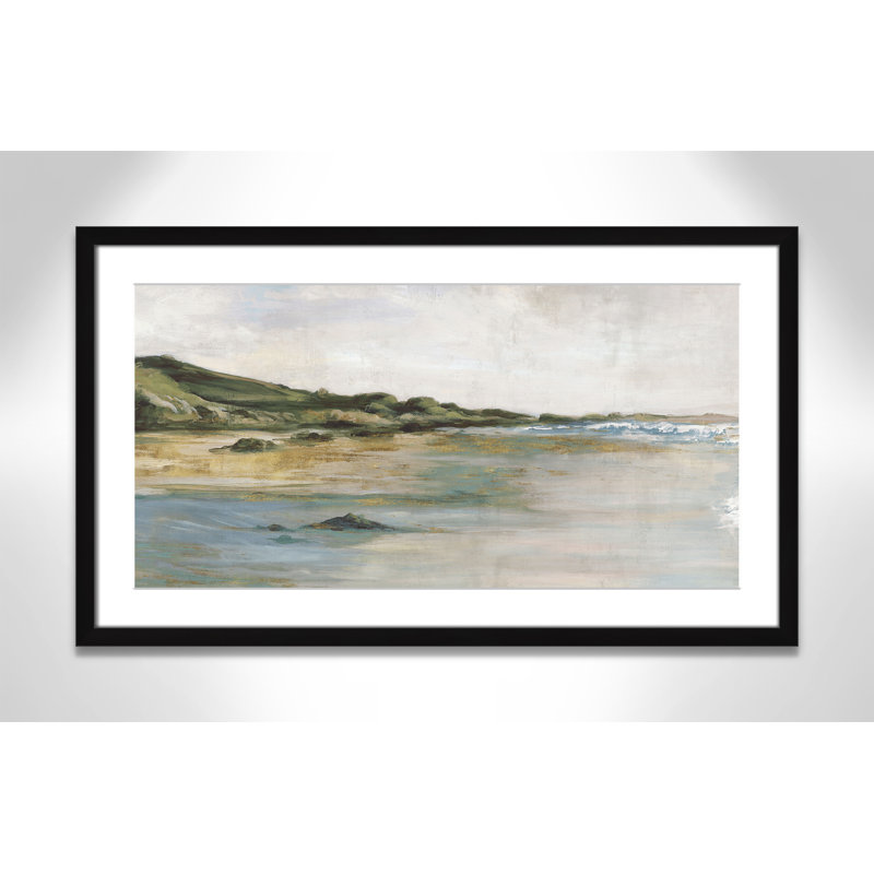 Impression «Tide’s Edge» par Casa Fine Arts, H 17 po x l 29 po x P 1,25 po, Noir, noir, noir, noir