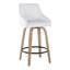 Tabouret de comptoir en similicuir à hauteur fixe de 26 po avec pieds en bois cintré et repose-pieds Harper-114850785-114850788