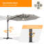 Parasol en porte-à-faux éclairé de 132 po Olufisayo-860228093