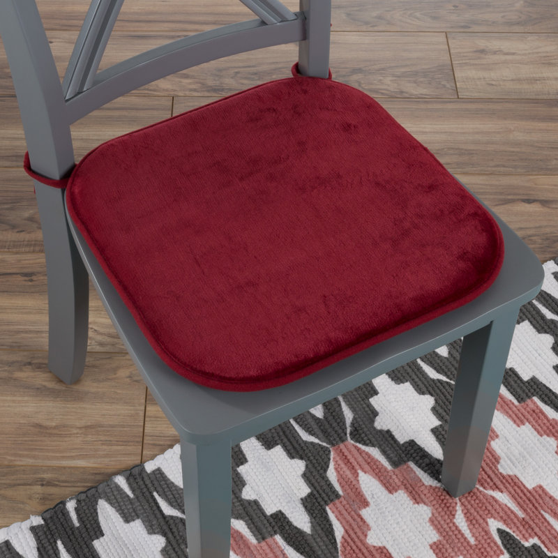 Outdoor 1'' Dining Chair Seat Cushion, Red