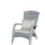 Chaise de patio avec coussins (coussin gris)