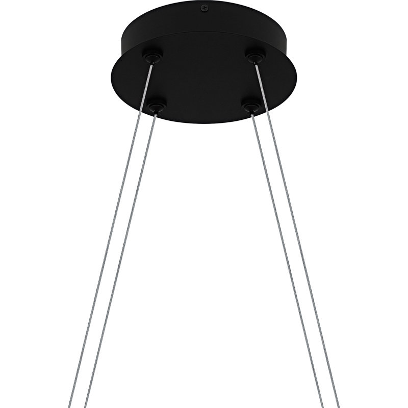 Jahim Integrated LED Matte Black Linear Chandelier