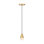 Sean Lavin Cupola 1-light Pendant in Hand Rubbed Antique Brass with Alabaster shade