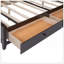 Lit double en bois avec armoire et tablette tout-en-un