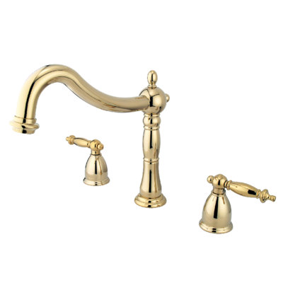 Robinet de baignoire romaine à fixation sur plateau à poignées doubles Heritage