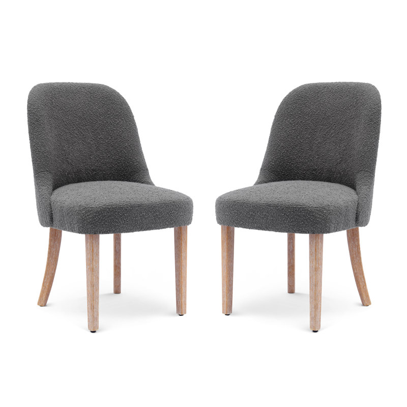 19.5'' H Upholstered Side Chair, Gray, 2