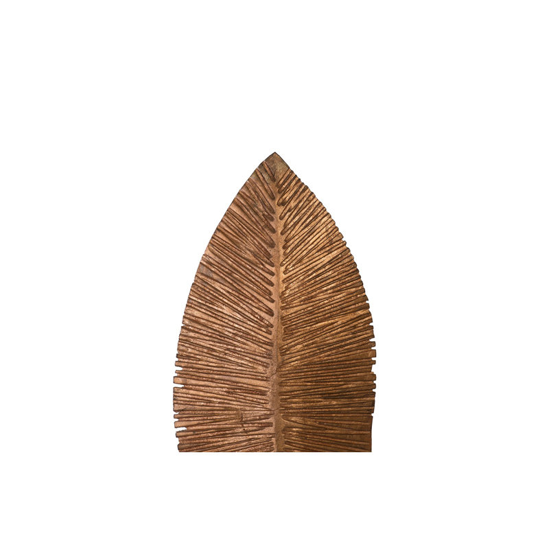 Carved On Stand Sculpture, Copper Leaf