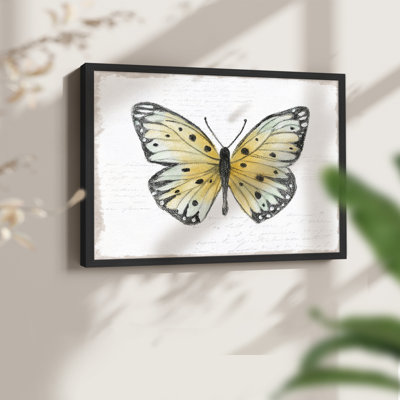 «Vintage Flutter I», reproduction encadrée