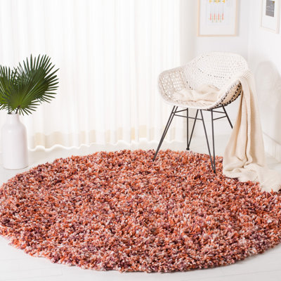 Tapis rouille / ivoire tissé à la main Poarch