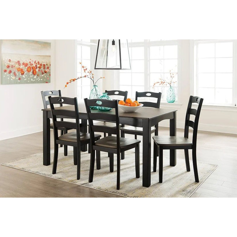 6 - Person Solid Wood Top Four Leg Dining Set