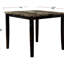 Ensemble de salle à manger à hauteur de comptoir: table en bois de bouleau avec faux marbre et 4 sièges rembourrés bruns Pièce moderne: surface