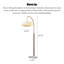 Lampe sur pied en bois massif de style rétro avec base en marbre et abat-jour en soie