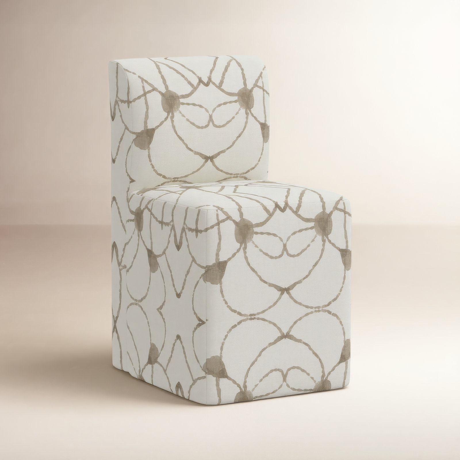 Mendy Parsons Chair, Hans Cream Geometric