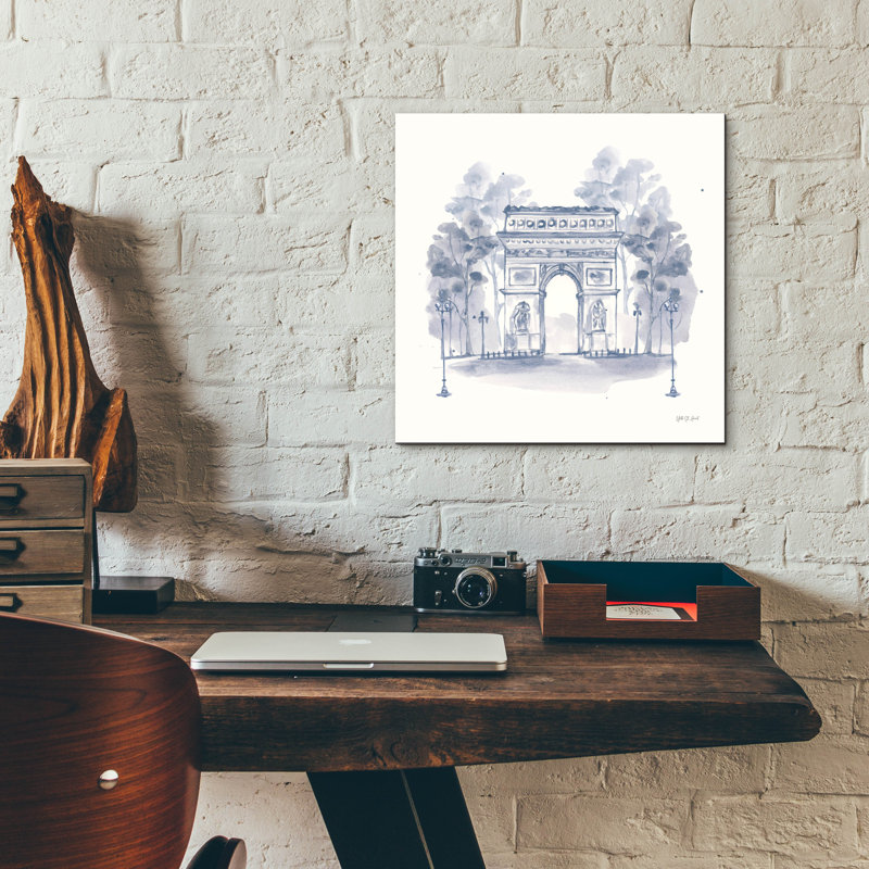 Art mural en verre «Arc de triomphe» par Yvette St. Amant, H 12 po x l 12 po x P 0,13 po