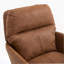 Cuir artificiel, similicuir, base noire, hauteur réglable, convient au bureau, à la chambre à coucher, à la coiffeuse et à d'autres environnements. Une chaise de bureau. Brun-1057608231