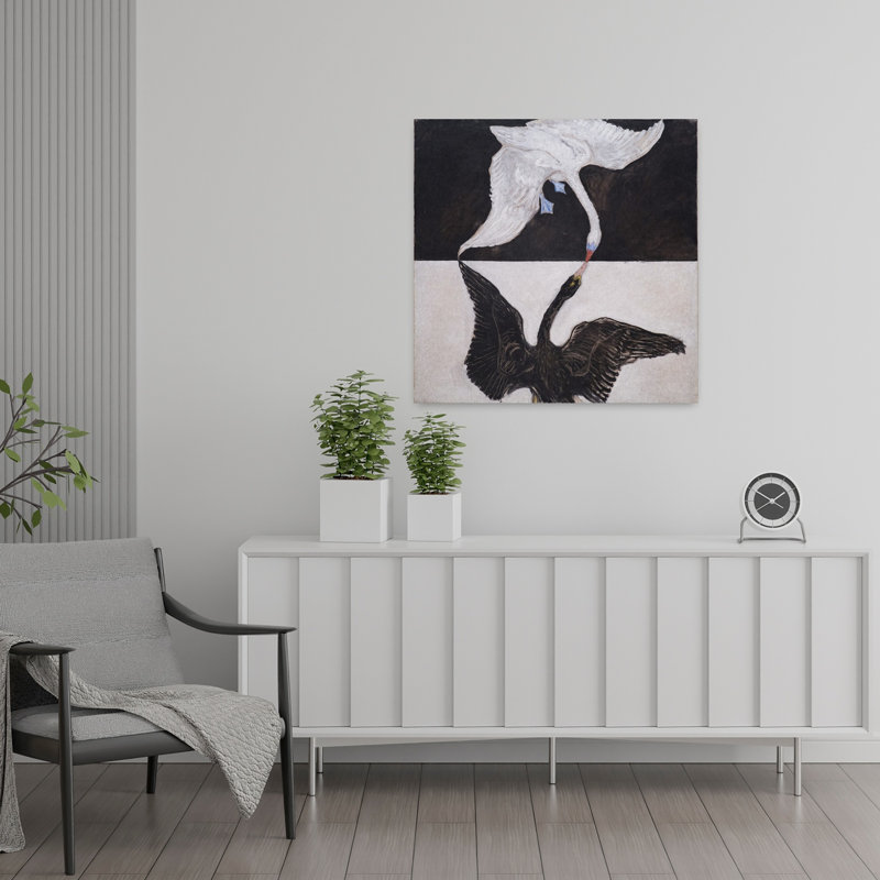 Art mural contemporain Hilma Af Klint The Swan, H 24 po x l 24 po