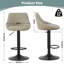 Swivel Adjustable Height Counter Stool with Metal Frame-1411078360