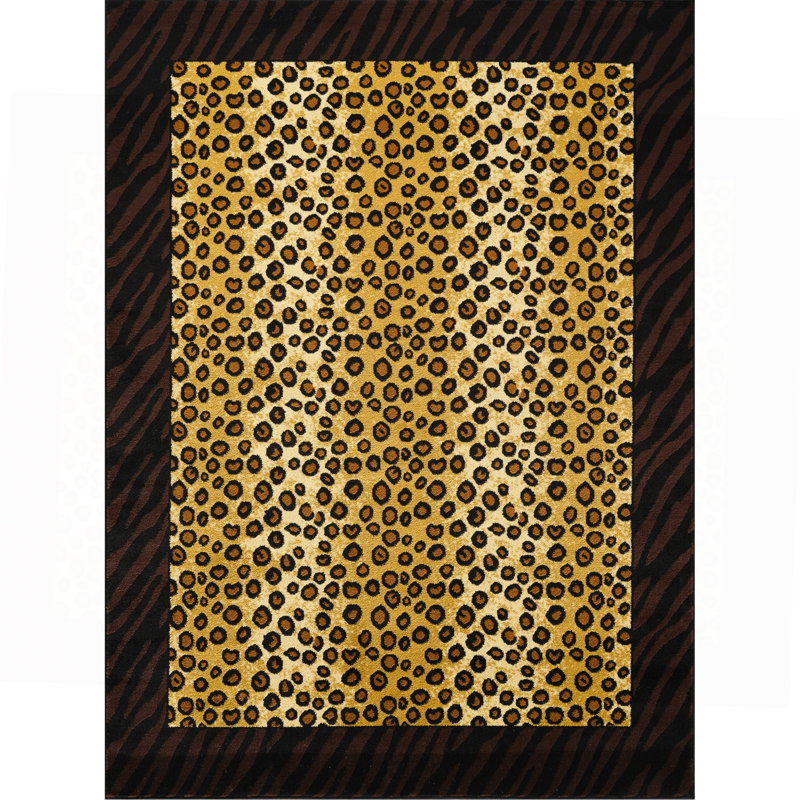Multi Animal Print Area Rug, Rectangle 7'10" x 10'3"