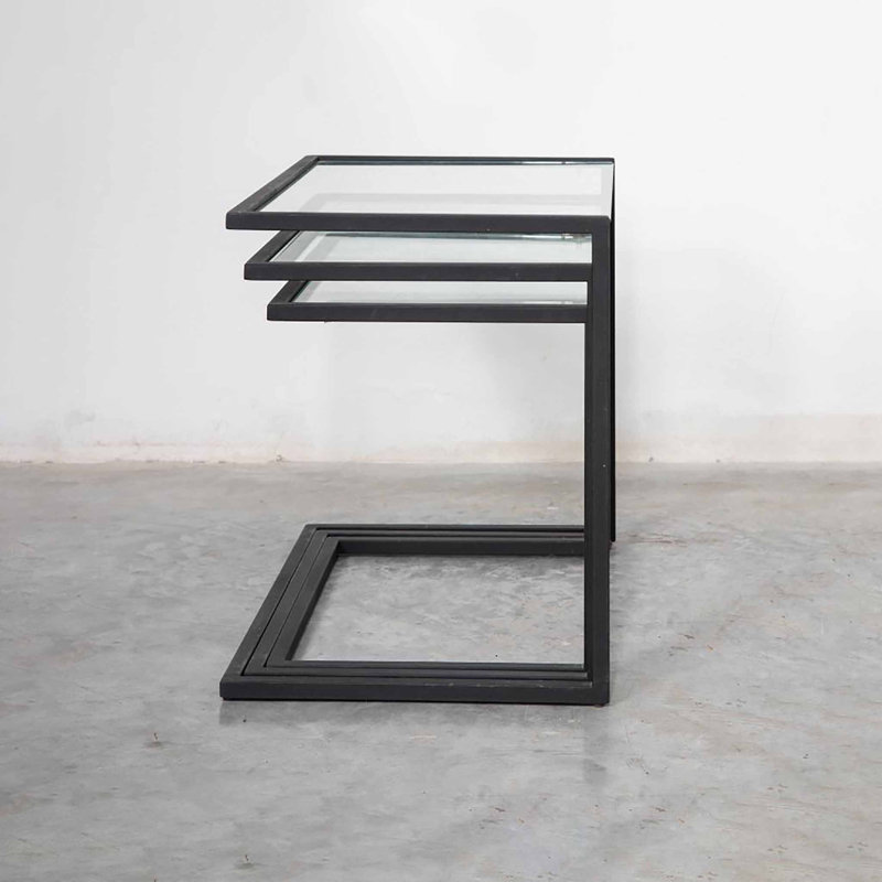 Micaya Glass Top Nesting Tables