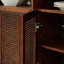 Buffet Mid-Century en rotin de style Mid-Century-133702661