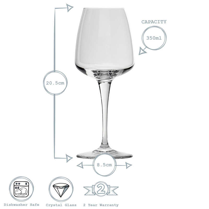 Aurum White Wine Glasses - 350ml, 6