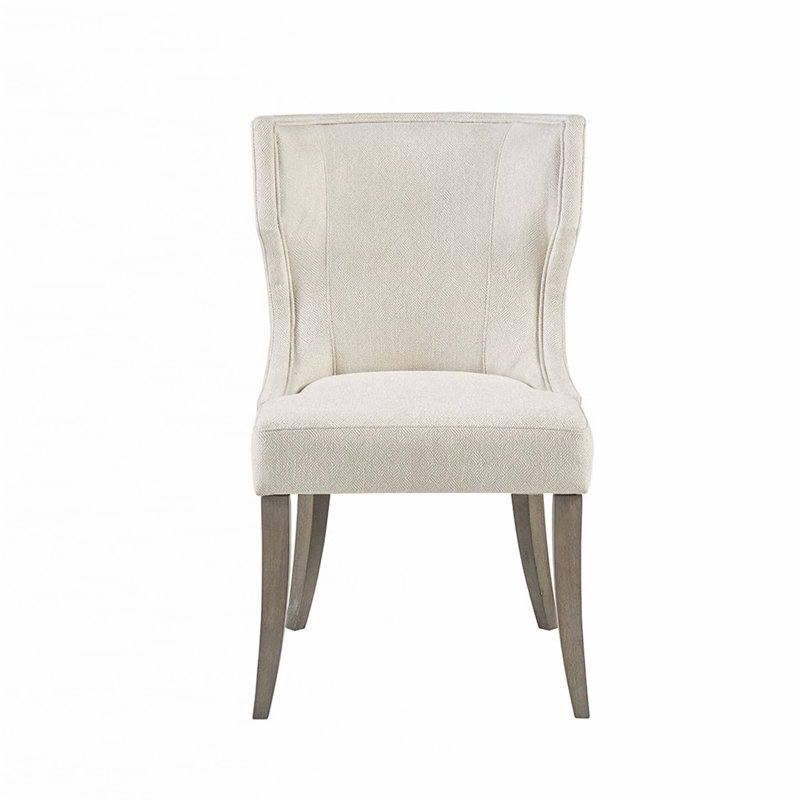 Chaise de salle à manger rembourrée à oreilles (ensemble de 1)