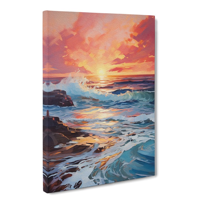 Seascape Expressionism Art - Wrapped Canvas, 50cm H x 35cm W x 3cm D