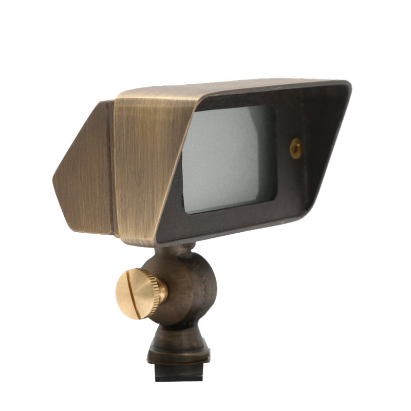 Brass Adjustable LED Directional Flood Light with Warm White Bulb