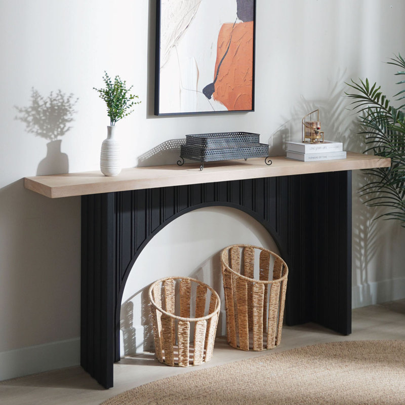 Modern Console Table with Black Arch Base