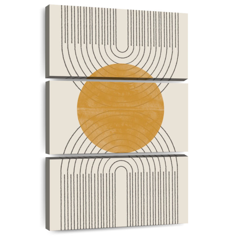Avery Minimal Line Arch Gold Sun, 65" H x 42" W