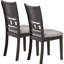 Chaises de salle à manger pour pièce (2), finition grise, assise rembourrée, contemporain, bois d'hévéa et finition (2), sièges supplémentaires, moderne,