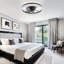 Ventilateurs de plafond modernes de 22 pouces avec lumières et télécommande-75145320-75145323