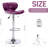 Swivel Upholstered Adjustable Counter stools Set of 2, Modern PU Leather Counter Height Bar Stools with Back and Footrest-117204132-117204134