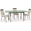 Isabeau Glass Top Metal Base Dining Table-27161387