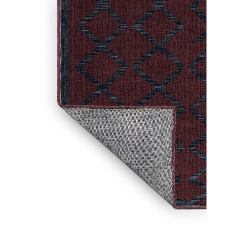Tapis brun treillis lavable à la machine