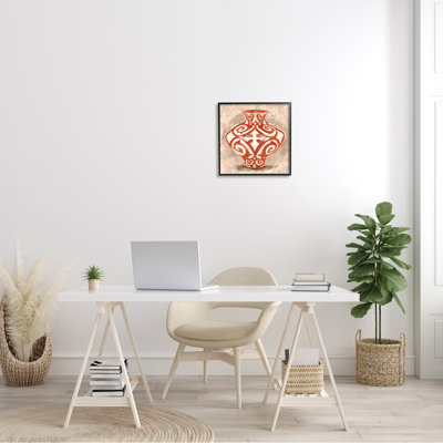 " Round Urn Still Life Bold Red " by Daphne Polselli