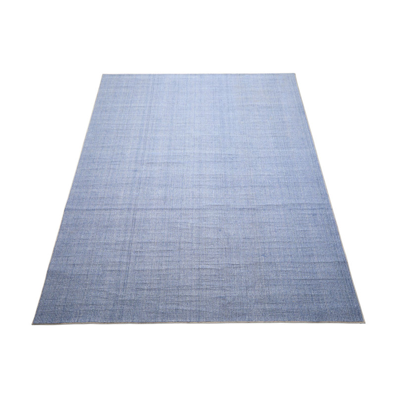 Tapis contemporain bleu et berbère tissé à la main 10 x 14, Bleu, Rectangle de 10 pi x 14 pi