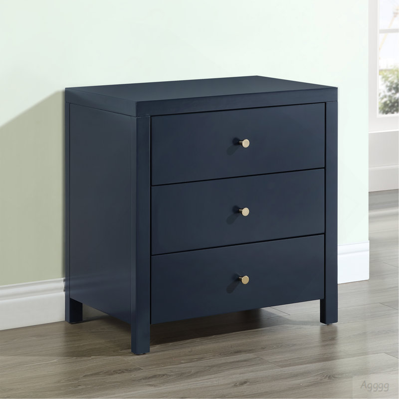 Nevarre 3-drawer Nightstand - Midnight Blue