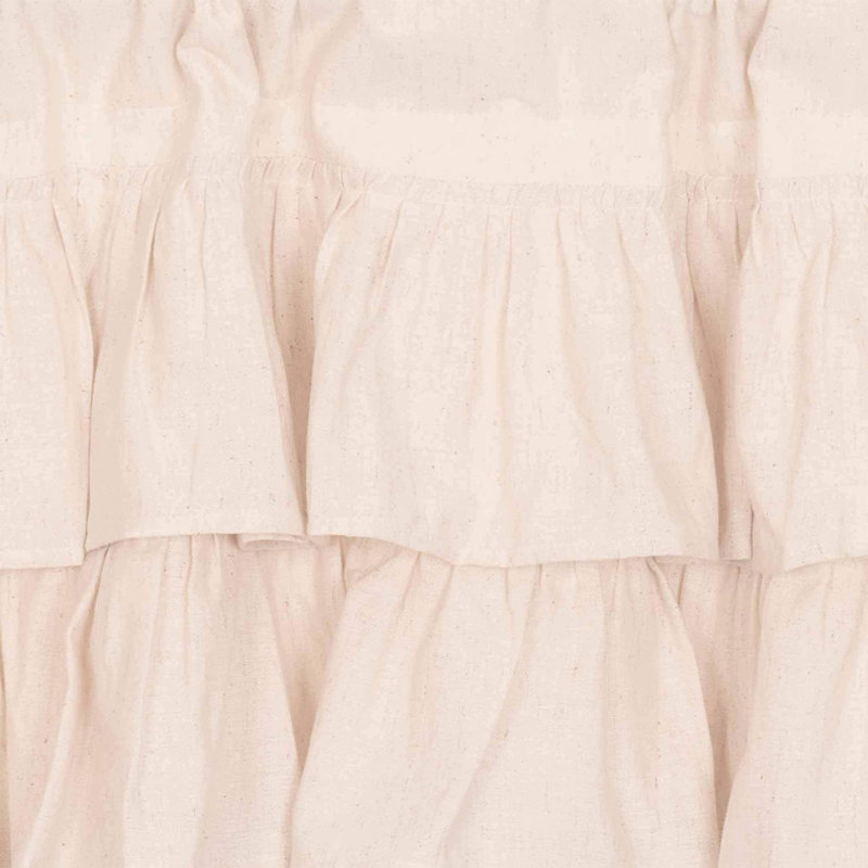 Paire de rideaux semi-transparents en mélange de coton