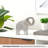 Ancier Hammered Ceramic Silver Elephant Statue-628034715