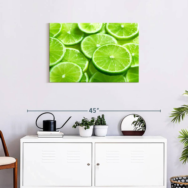 Yarlin Lime Slices, 20" H x 30" W