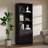 Black Bookshelf With Drawers, 63" Tall Bookshelf With Storage, 3 Shelf Modern Bookcase With Adjustable Shelf, Open Shelves Bookcase, Unique Book Shelf Forhome Office, Living Room, Black-1433599098