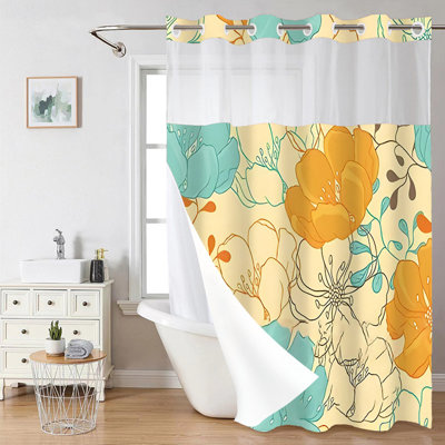 Rideau de douche à double couche