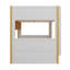 Lit superposé sur le thème de la maisonnette avec tiroirs de rangement, lit superposé en bois avec tablettes de rangement intégrées-802369161
