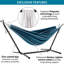 Hamac double en coton Vivere Dorinda avec support en acier peu encombrant et sac de transport-412925893-412925945