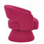 Fauteuil demi-tonneau pivotant rembourré en velours-1832133550